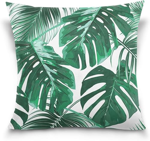 ALAZA Fundas de almohada de terciopelo de algodón de 18 x 18 pulgadas con cremallera para almohadas decorativas