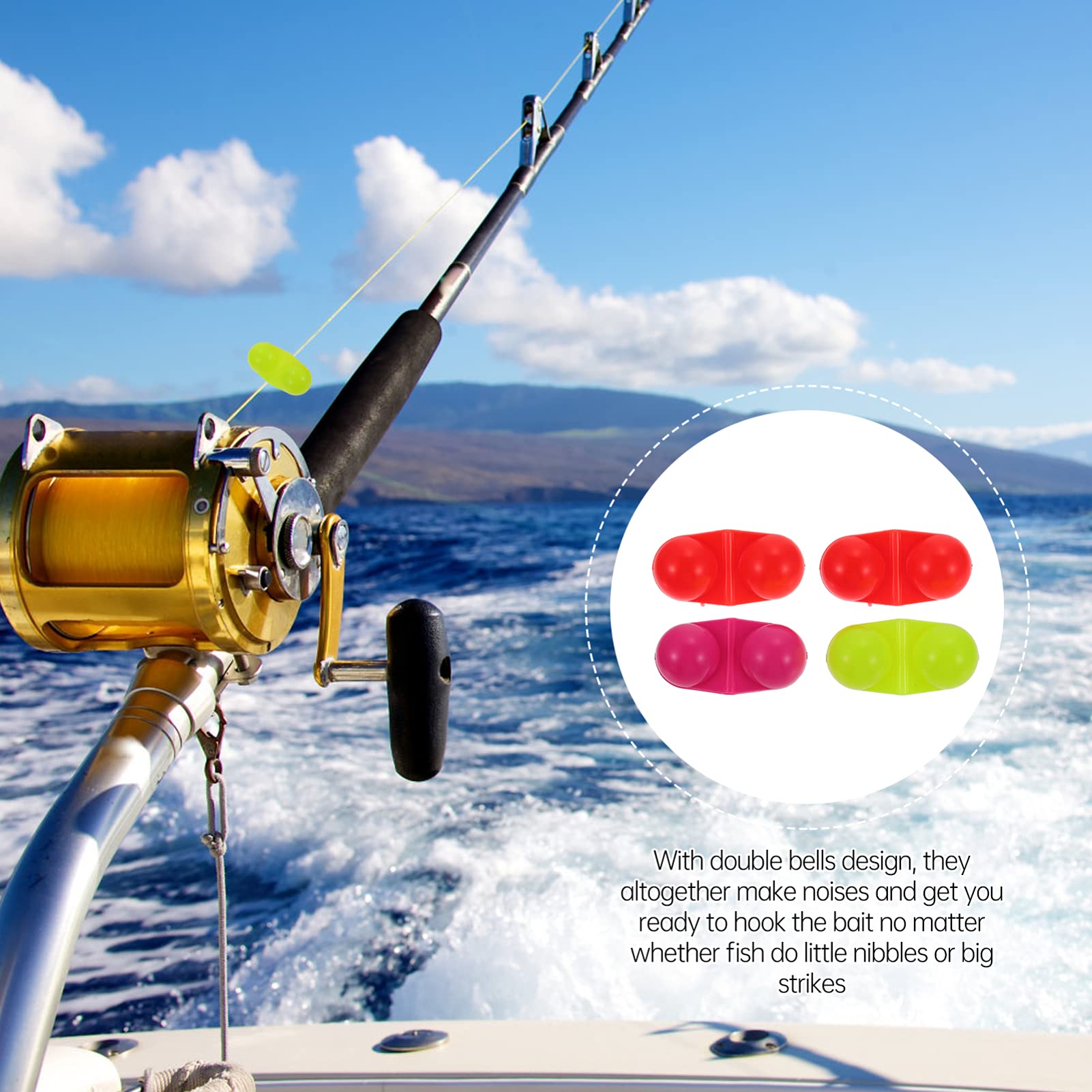 Gogogmee Practical Fishing Tools 20pcs Fishing Bells Extra Loud Alarm Portable Accessories Bells Random Color