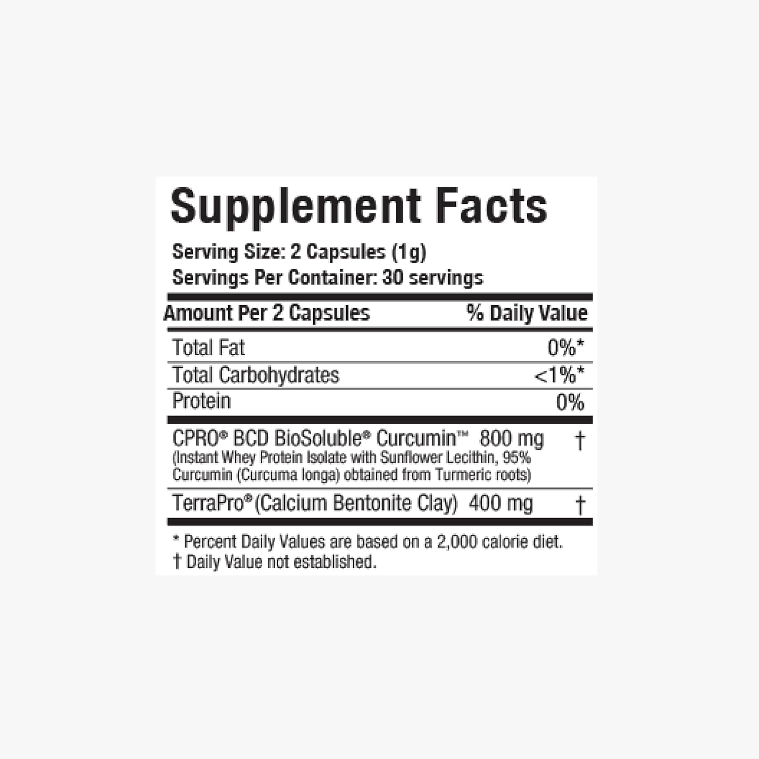curcuminpro Detox Capsules | Organic Turmeric Supplement with BioSoluble BCD & Natural Bentonite Clay | High Absorption Vegan Curcumin Blend for Gut and Heart Wellness | 60 Count