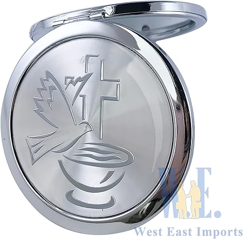 Miniatura 6 de WE 12 piezas de bautismo compacto espejo favor -Bautizo Recuerdos/maquillaje de espíritu santo compacto con bolsa decorada