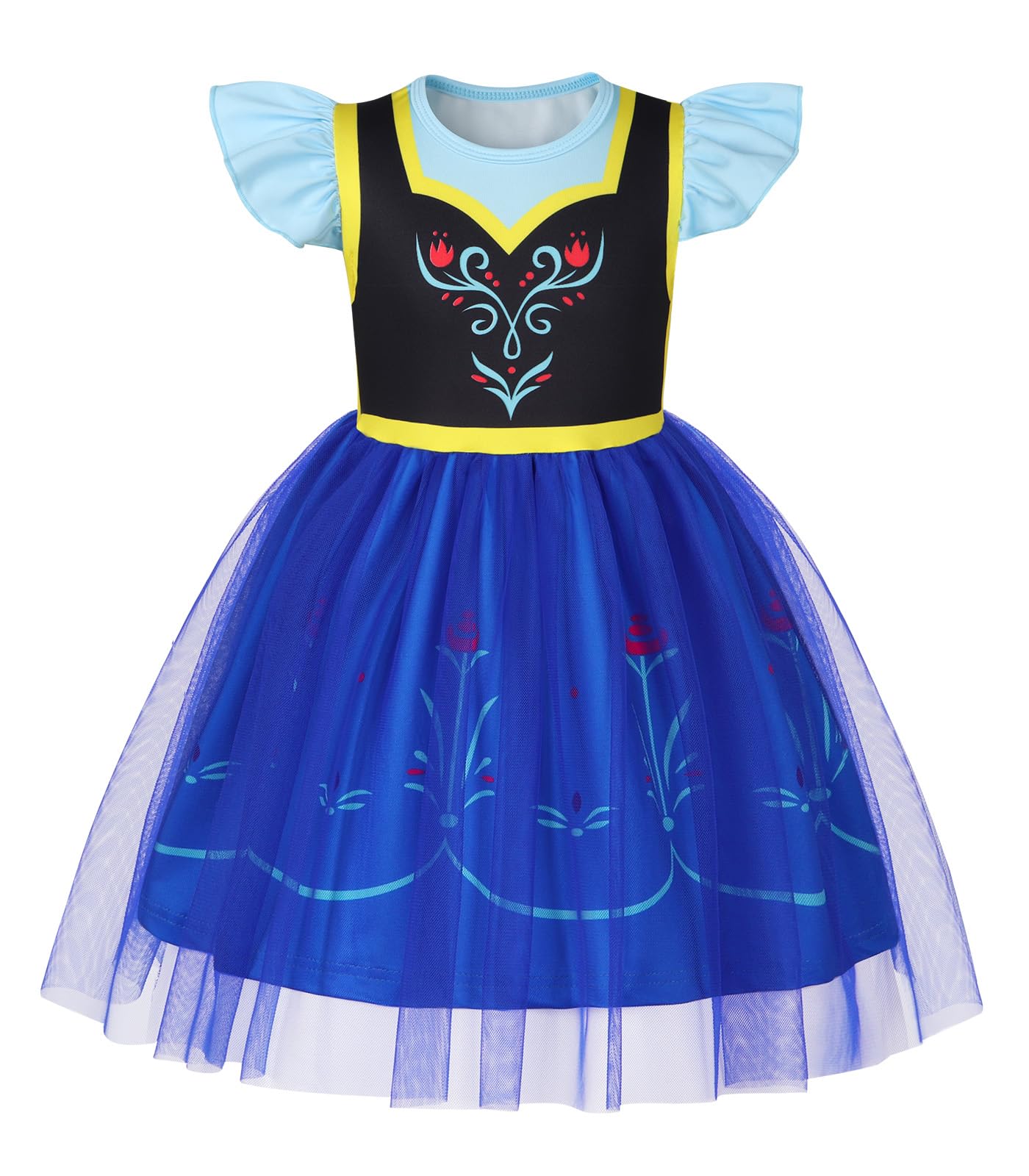 HenzWorld Princess Dress up for Girls Birthday Party Outfits Halloween Costumes for Kids Princess Costumes Tulle Tutu Dress