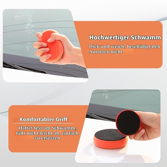 Polierschwamm Auto Set Autowachs Applikator Pads 90mm 10 Stück