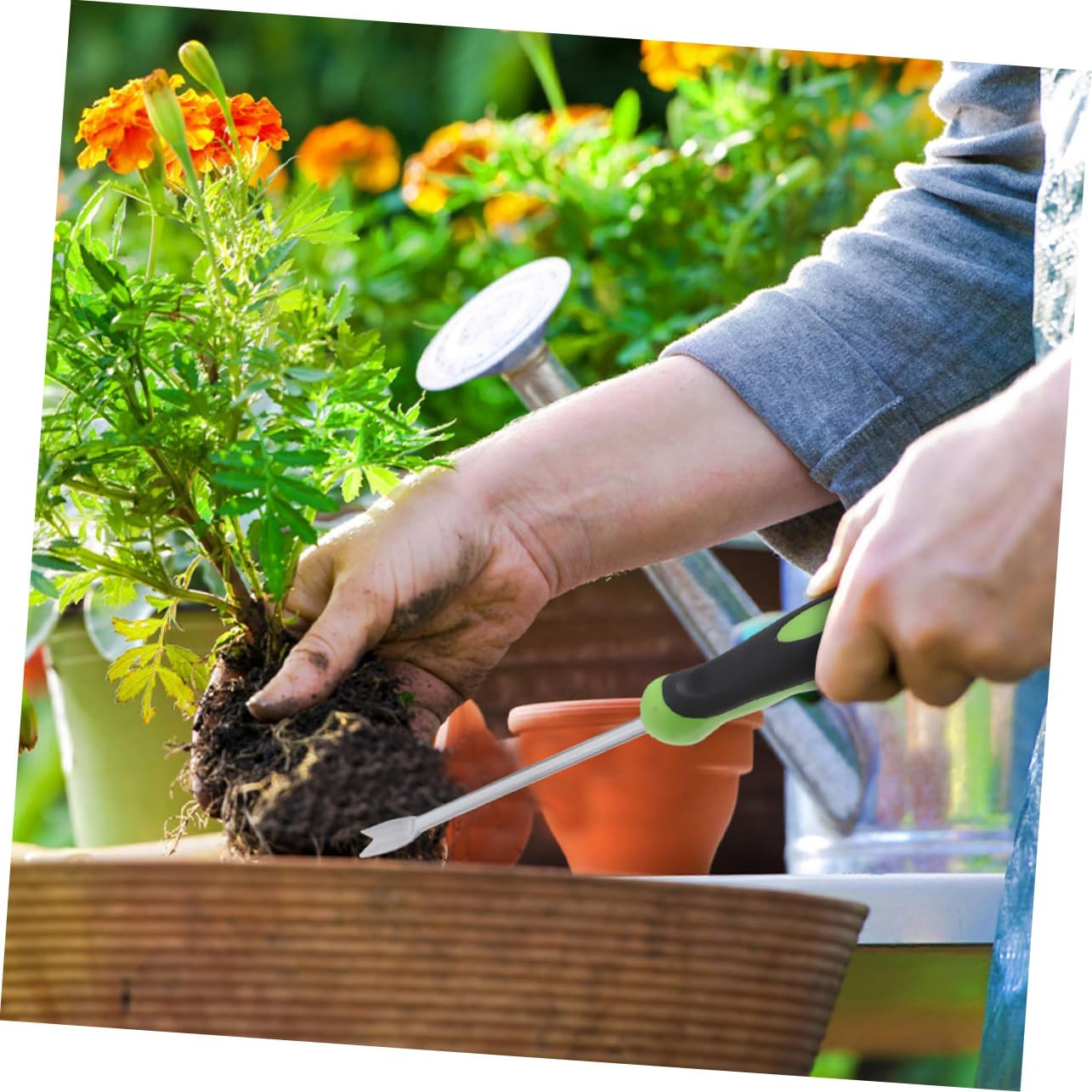 4pcs Gardening Trowel Tool Manual Puller for Removing Flowers and Vegetables Ergonomic Handle for Easy Use Garden