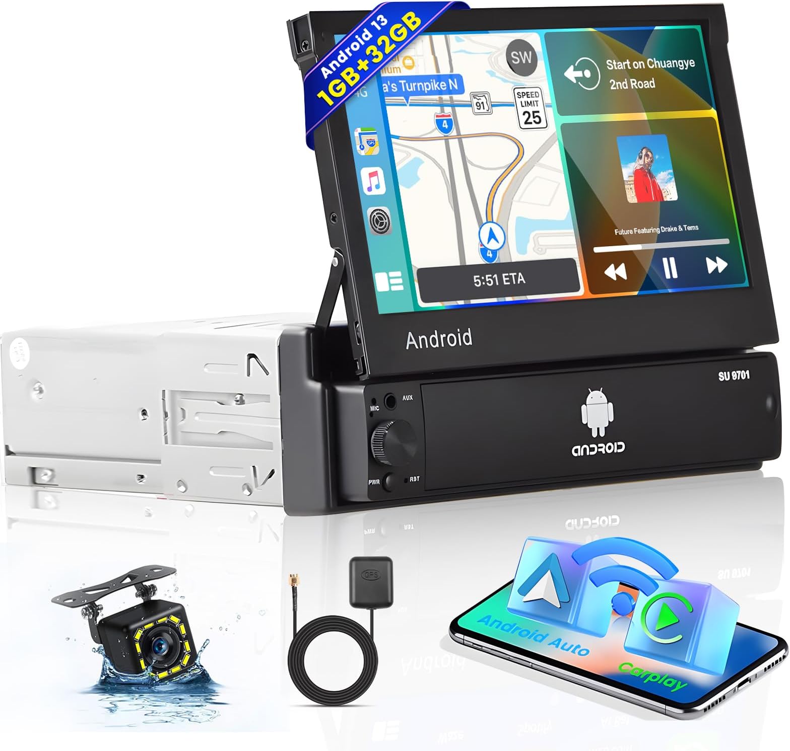 4G 64G CAECHO Android 13 Autoradio it Navi für ercedes Benz C CLK G