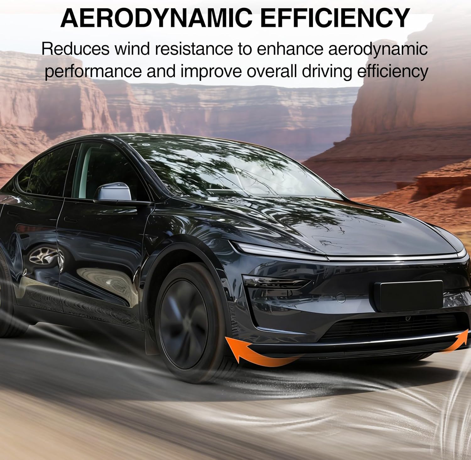 3PCS Front Bumper Lip kit Front Spoiler Wing ABS Matte Black Splitter Trim for Tesla Model Y Juniper 2025-2026 Accessories