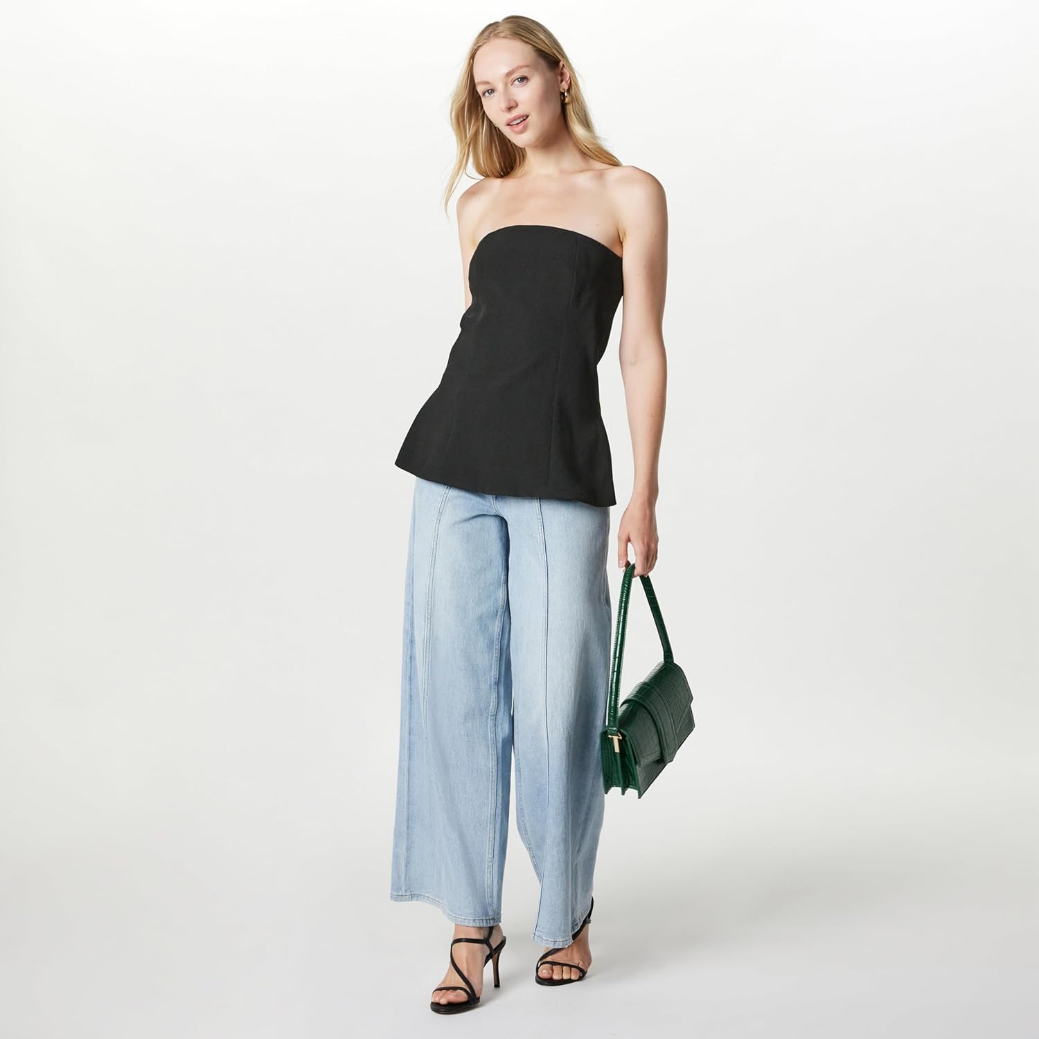 The Drop womens Stowe Woven Strapless Tunic
