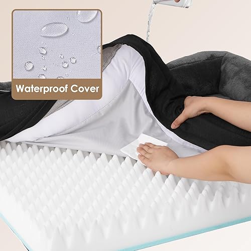 Miniatura 4 de EHEYCIGA Cama de espuma viscoelástica XL para perros de tamaño XL, sofá ortopédico extragrande para perros con lados y forro impermeable, sofá cama