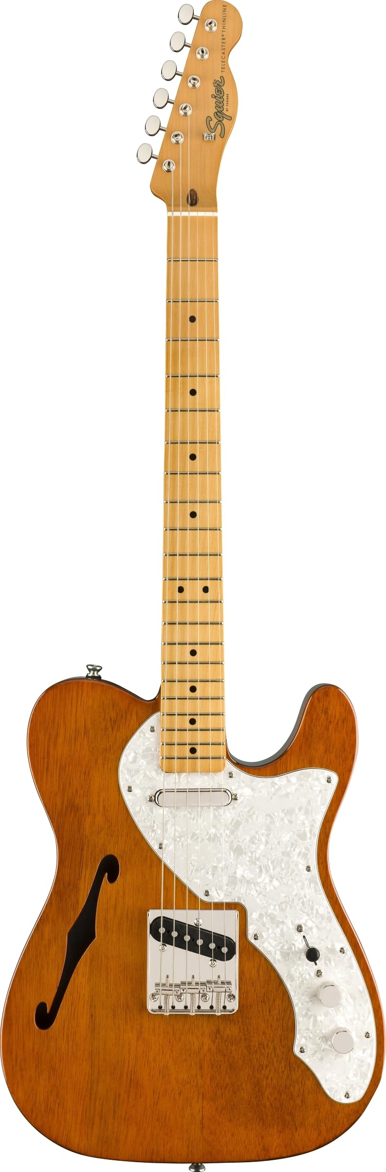 Squier by Fender Classic Vibe '60s Telecaster Thinline Electric Guitar, Inspired by 1960s semi-hollow Telecasters, Maple Fingerboard, Natural Finish