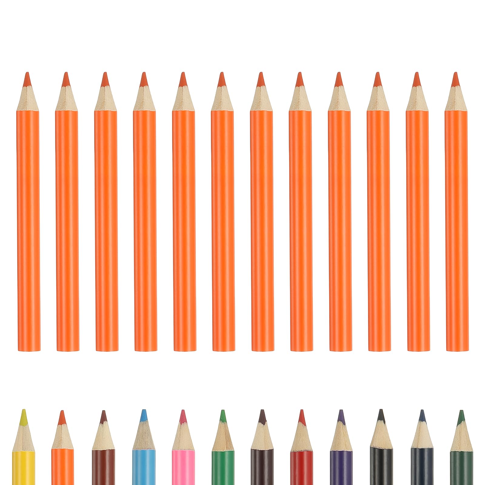PATIKIL Colored Pencils, Orange Yellow Color Cute Drawing Pencils with Oil-Based Cores Art Scrapbook Supplies for Adult Coloring Books Artists Beginners Drawing Sketching, 12 Pcs