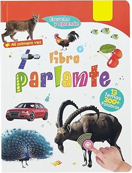 Mi Primer Libro Sonoro Bilingue, 2026 New Libro Interactivo Educativo Bilingue, Interactive English Talking Book with Touch, 300+ Words