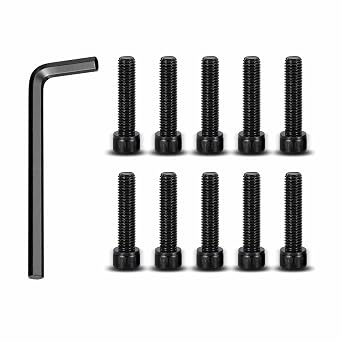 10-Pack Fuel Wheel Center Cap Screws with Adapter Tool for 1001-63-B, 1001-63B, 1001-63GBStainless Steel Electroplating Black,Spare with Gasket Included