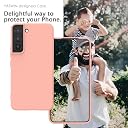 YATWIN Silicone Back Case for Samsung Galaxy S22, Soft-Touch Phone Back Cover for Samsung Galaxy S22 - Pink gallery image