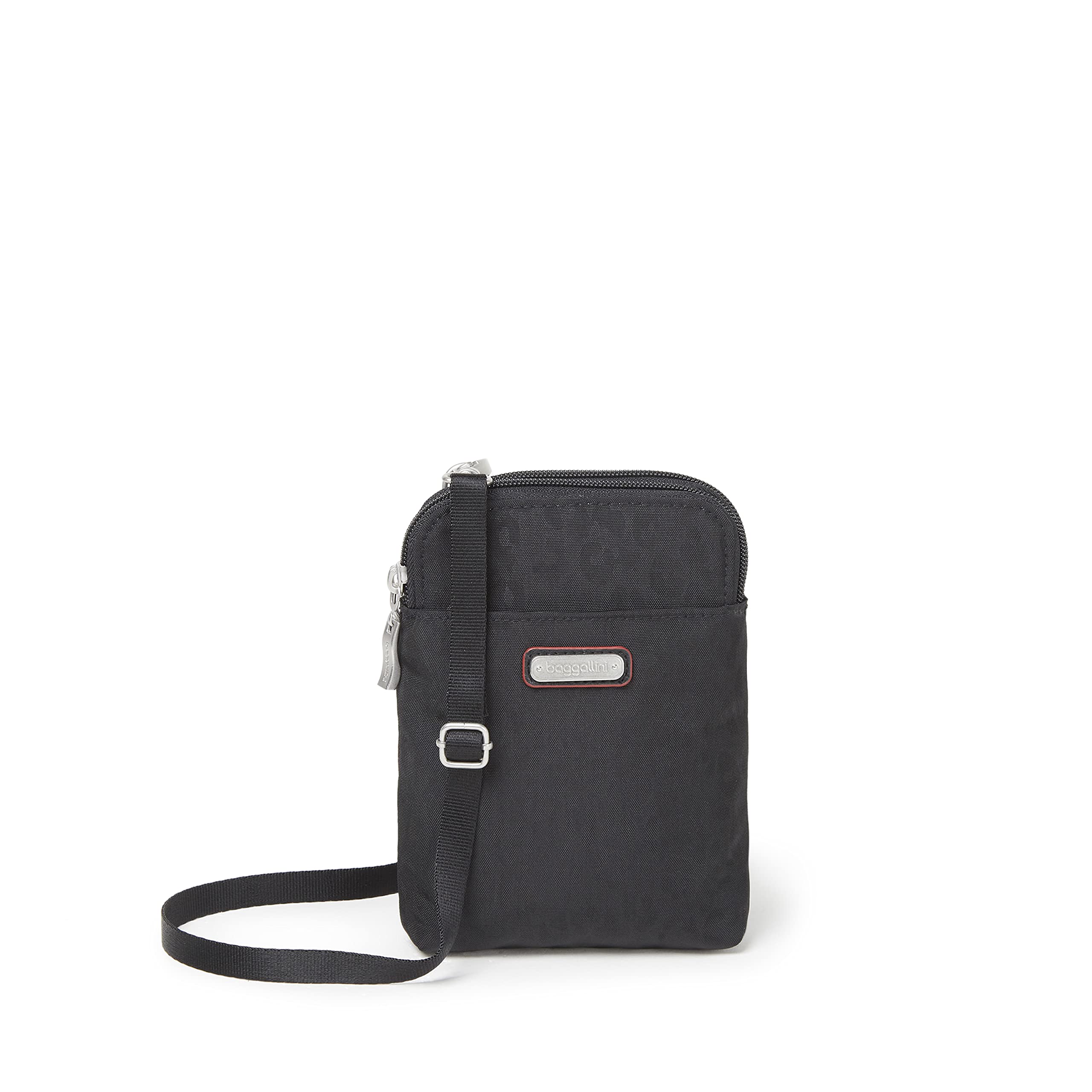 Baggallini Women Take Two RFID Bryant Crossbody, Black Cheetah, One Size