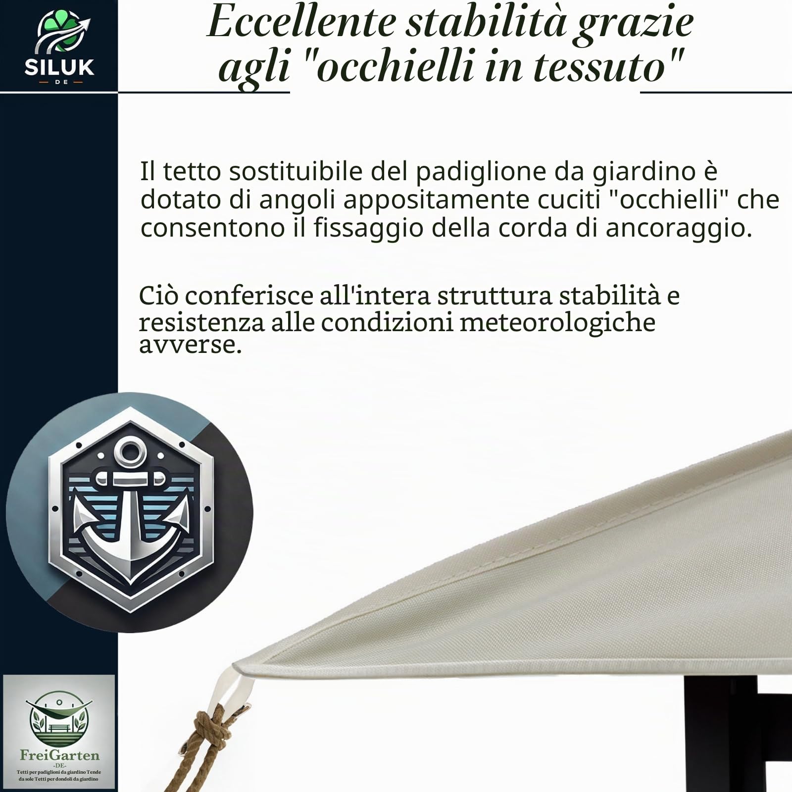 Tetto di ricambio per gazebo 334x334 cm sabbia anticata impermeabile Panama PCV Soft 370 g/m² modello 10 beige