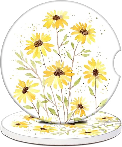 Miniatura 22 de 2 unidades de posavasos para portavasos de coche - Posavasos de cerámica absorbente con diseño de ciervo forestal, posavasos de vida silvestre para