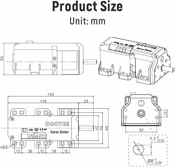 550kg High Torque RC Servo, 2 in 1 Servo and Motor 16V-24V High Voltage Full Metal Gear Digital Servo