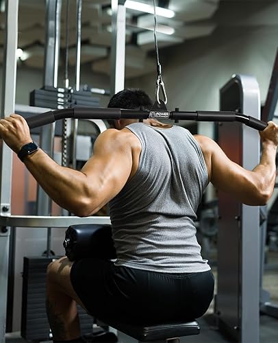 Miniatura 7 de POWER GUIDANCE Accesorio desplegable para tríceps, accesorios de máquina de cable para gimnasio en casa, accesorio desplegable LAT para