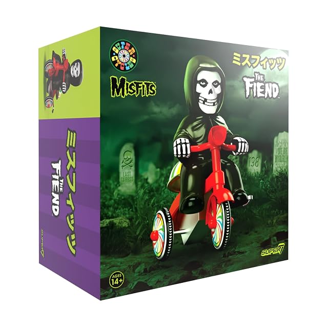 Foto 2 de 7 de Super7 - Figura de acción Super Cycles, The Fiend de Misfits con triciclo rojo, 12,7 cm, coleccionismo…