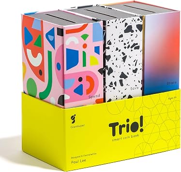 Trio! Smart Coin Bank 3-in-1 Money-Wise Educational Piggy Bank