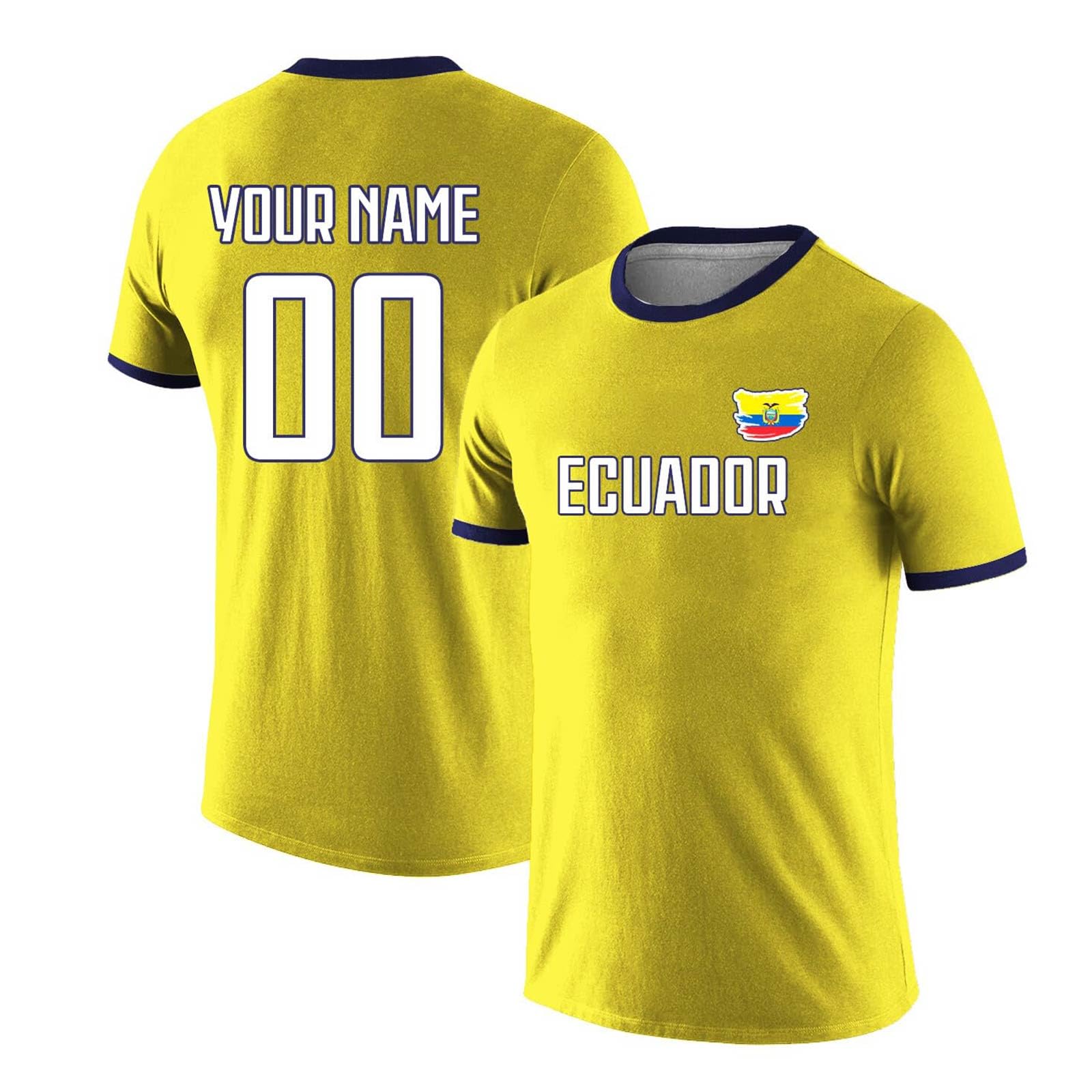 Custom ECUDAOR World Cup 2026 Football Shirt Personalised Name Number Fan Top