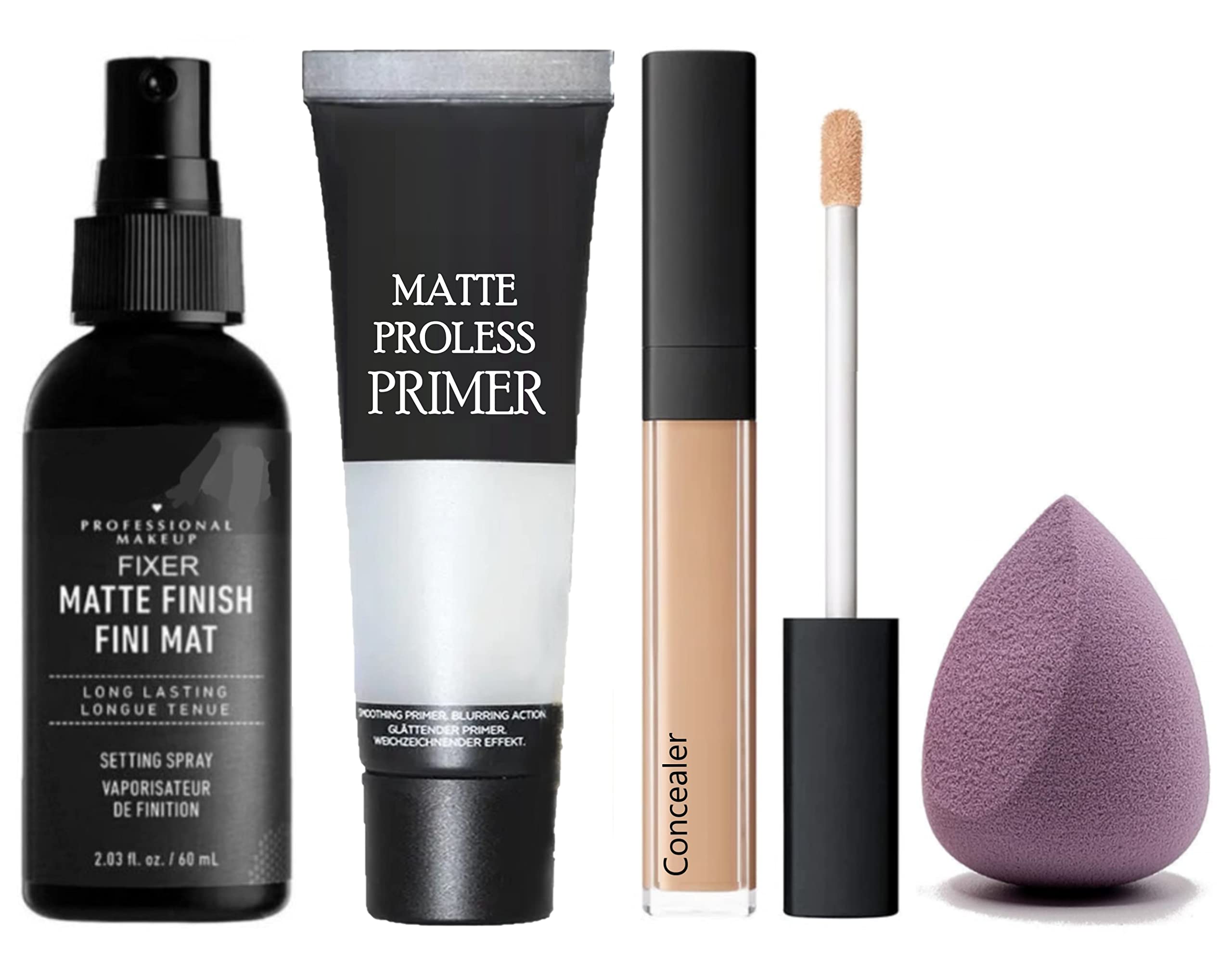 HUDACRUSH BEAUTY, Makeup kit combo of Face Primer, Concealer, Makeup Fixer and Puff