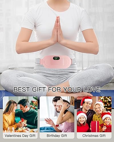 Miniatura 7 de YAEIY Electirc - Almohadilla térmica inalámbrica, almohadilla térmica para calambres, cinturón caliente portátil con 3 niveles de calor y 4 modos de