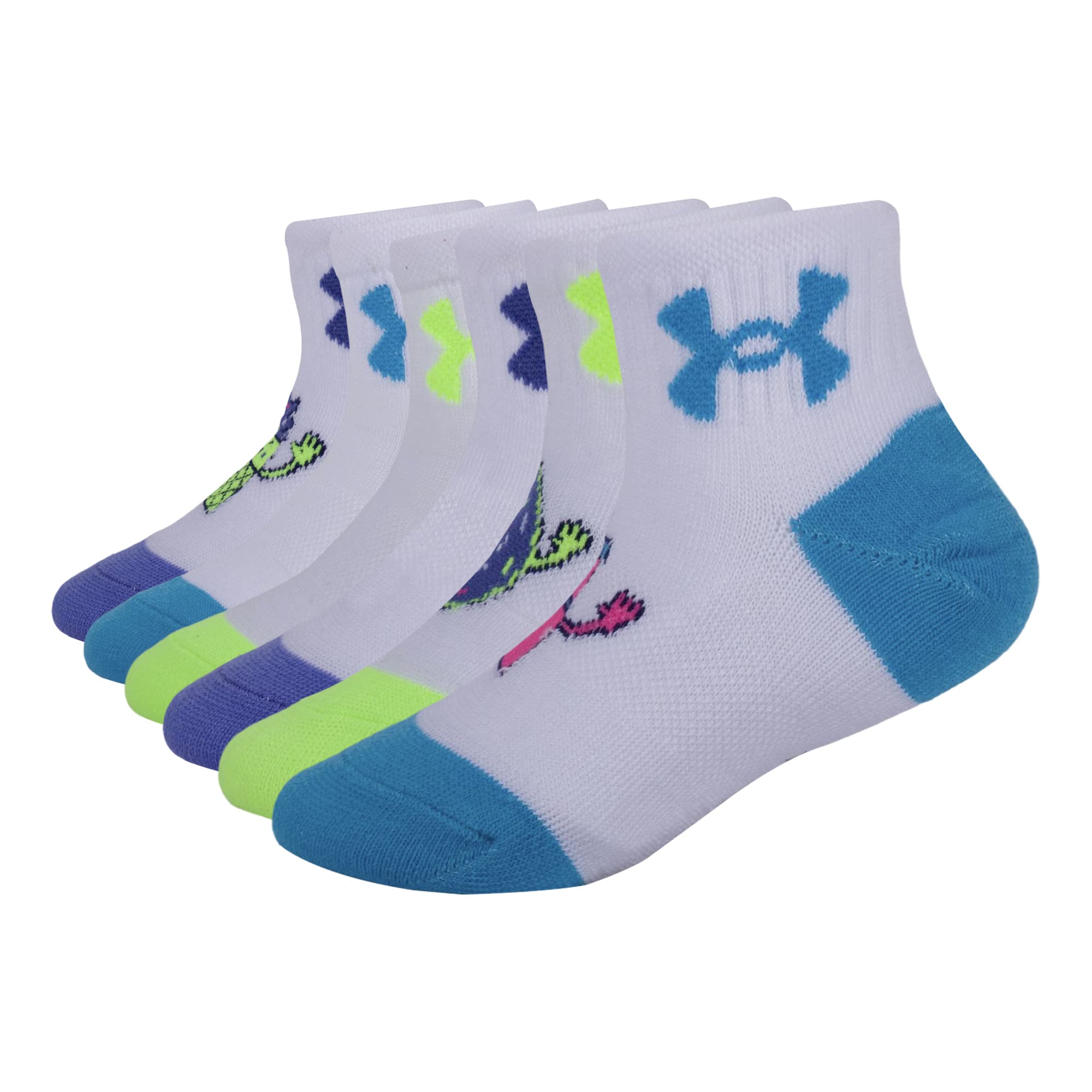 Under Armour Baby Girls Multi Pack Camo Heart Essentials Quarter Sock