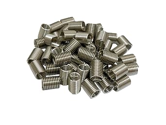 3/8-16 Helicoil Wire Inner Thread Inserts, 2D Coiled Wire Helical Screws, 304 Stainless Steel, 50Pcs