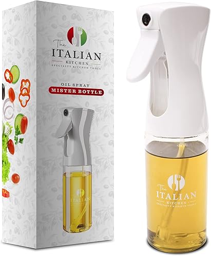 The Italian Kitchen - Botella de aceite de oliva avanzada para cocinar, pulverizador de aceite para freír al aire, aderezo de ensaladas y más