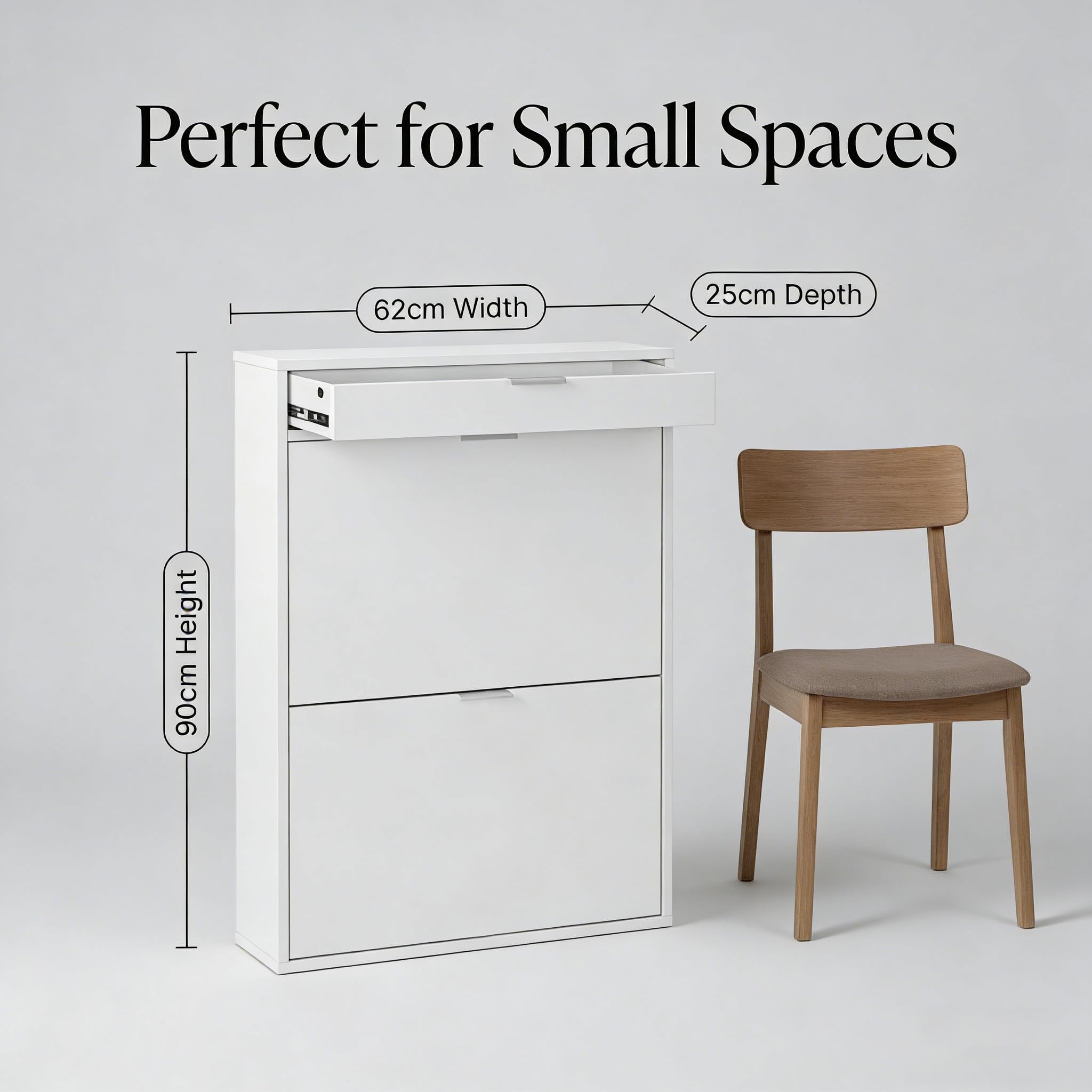 Mülleimerschrank Mülltrennsystem 4fach, Müllschrank Organizer für Küche, Abfalleimer Küche mit 4×10L, Mülleimer ausziehbar unter Spüle Alternative mit Schublade Weiß