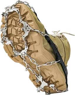 Steigeisen, Eiskrallen für Stiefelschuhe, Silikon-Edelstahl-Greifer, Schuhspikes, Griffe, Traktion für EIS, Schnee