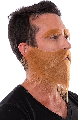 Miniatura 4 de Barba falsa, bigote falso y cejas falsas, disfraz realista novedoso con autoadhesivo fácil de aplicar