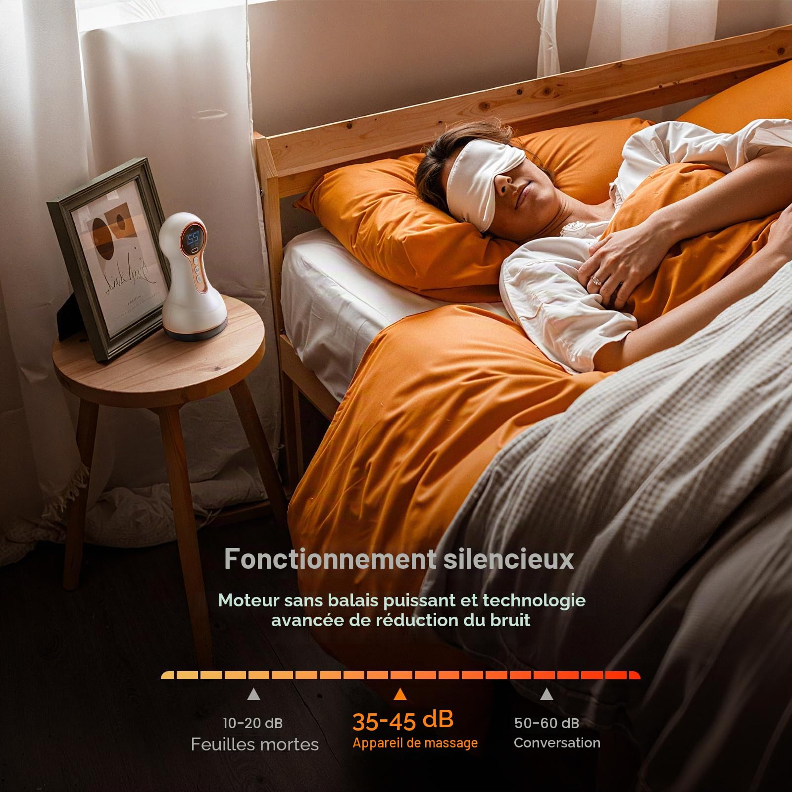 Robofun 5.0 Appareil de massage neuropathie lymphatique, soulagement de la douleur et relaxation pour les pieds, les mains, le dos, masseur d'ondes de choc Gua avec 30 fonctions de chauffage par