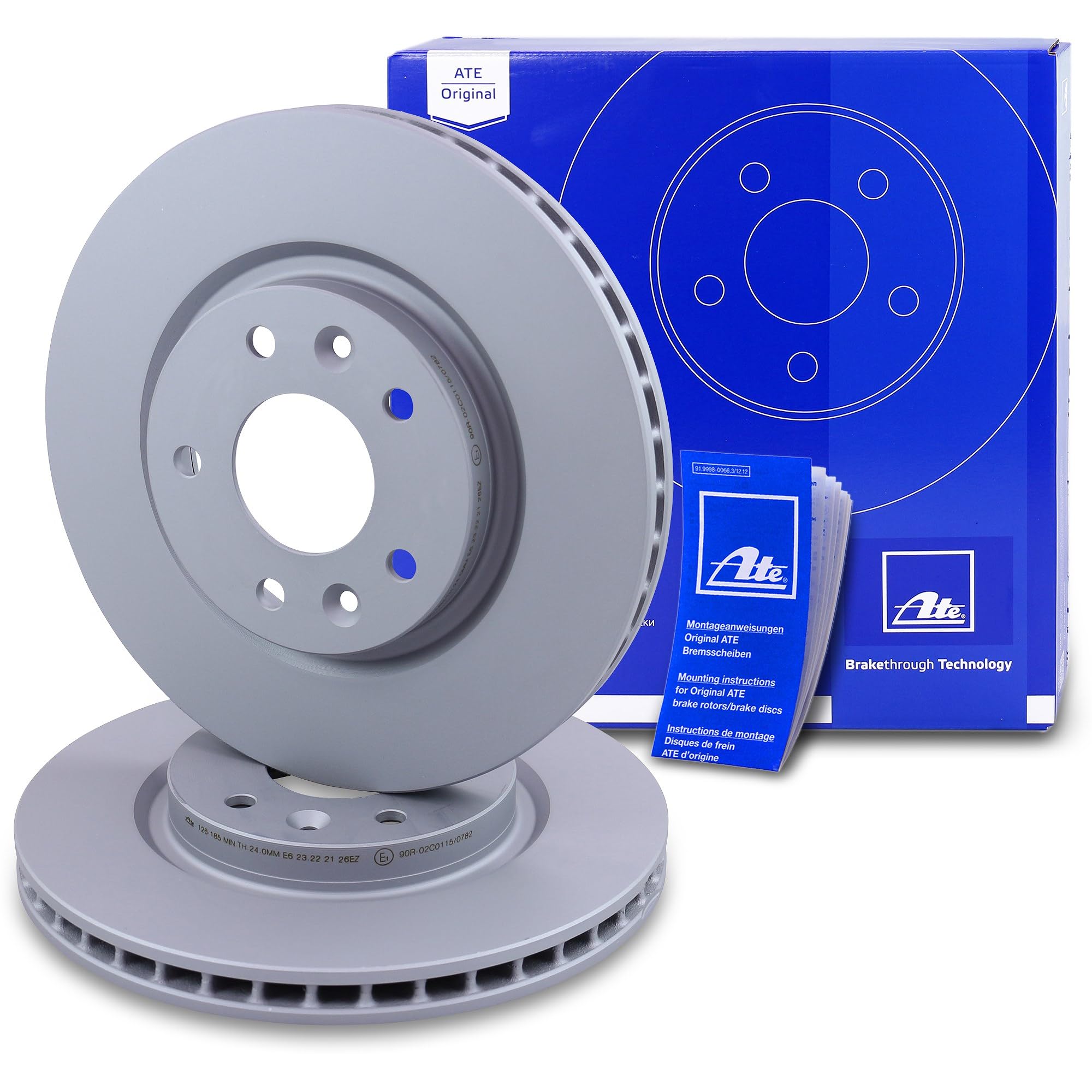 ATE 2x Disco freno Ø296 asse anteriore ventilato 24.0126-0185.1 Compatibile con: NISSAN QASHQAI II SUV, X-TRAIL III, RENAULT KADJAR