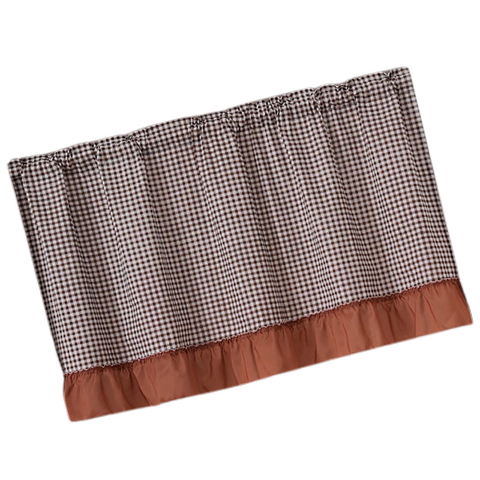 Tsophreniq Adhesive Attach Shelf Cover Portable for Organizing Clutter and Enhancing Aesthetic Polyester Storage Closet Curtain