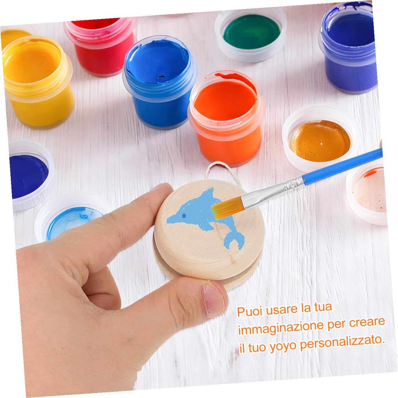 BESPORTBLE 30 Palla in Legno da Dipingere da Te per Regalo per Ragazzi e Ragazze Materiale Durevole per Attività Genitore Figlio e Giochi Indoor Outdoor