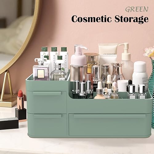 Miniatura 2 de CHANCETSUI Organizador de maquillaje, juego organizador de cajones apilables, bandejas organizadoras de escritorio de baño y encimera de tocador,