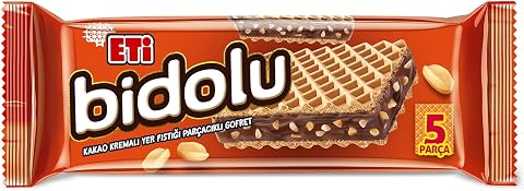 Eti Bidolu Kakao Kremalı Yer Fıstığı Parçacıklı Gofret 81 g