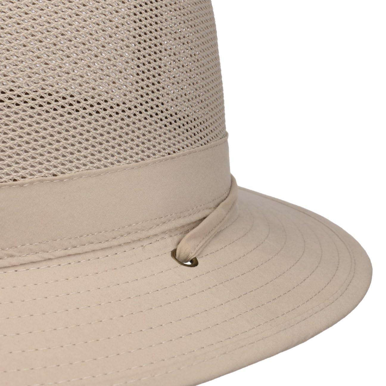 Lipodo Sombrero de safari de viajero ventilado unisex de color liso para primavera y verano