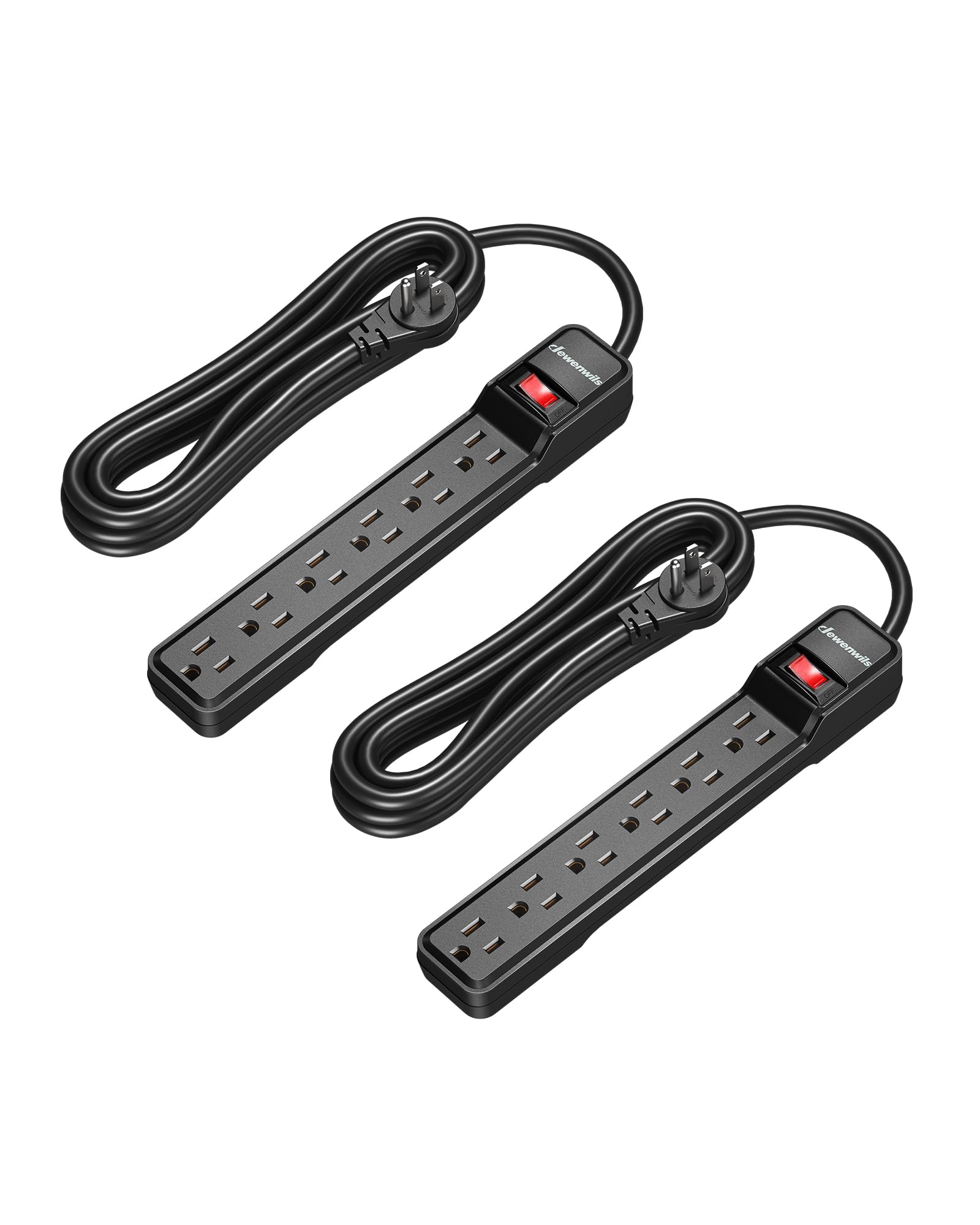 Amazon.com: DEWENWILS 2-Pack Power Strip Surge Protector,15 Ft Extra ...