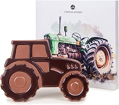Traktor aus Schokolade - flache Schokoladenfigur für alle Trecker-Fahrer | Schokoladengeschenk | Geschenk | Geschenkidee | Mann | Männer | Bauer | Landwirt | Farmer | Geburtstag | Weihnachten