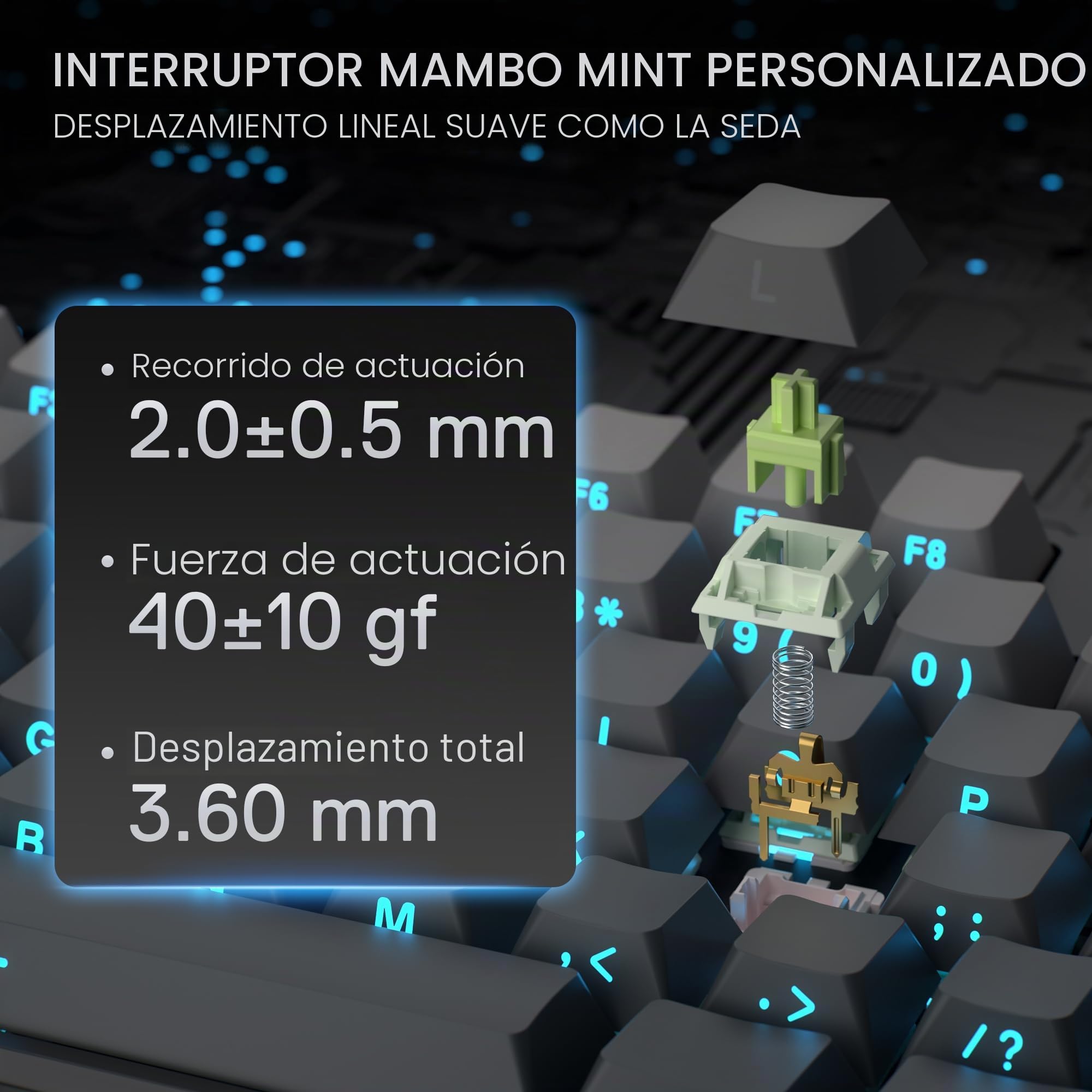 Redragon K707 Pro GB Teclado Gaming RGB Gasket 80% TKL Metal Inalámbrico | 3 Modos Hot Swap LEDs Hacia Abajo Teclas PBT Gradiente 5 Capas Amortiguación Interruptor Lineal US Layout