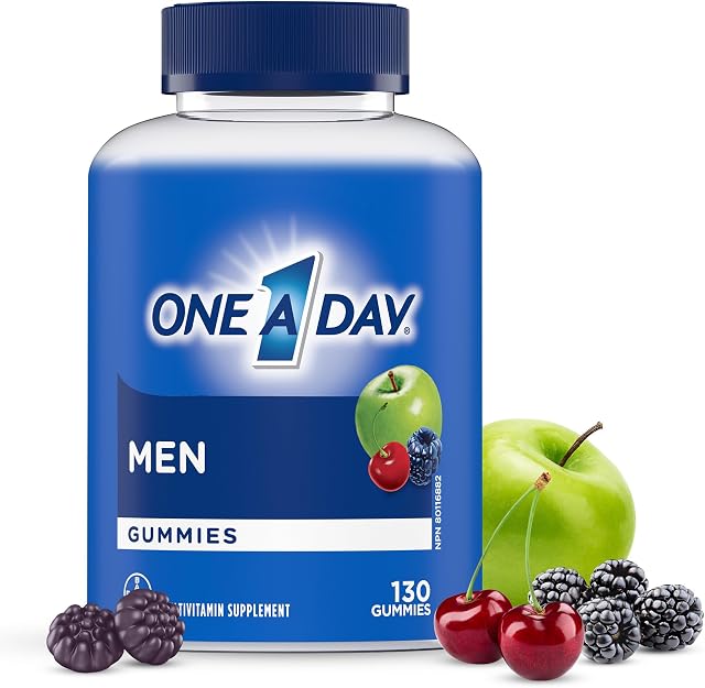 One A Day Men's Multivitamin Gummies - Daily Gummy Vitamins For Men With Vitamin A, C, D, Zinc For Immune And Bone Health, Biotin For Energy Metabolism, Vitamin E, Selenium Antioxidants, 130 Gummies