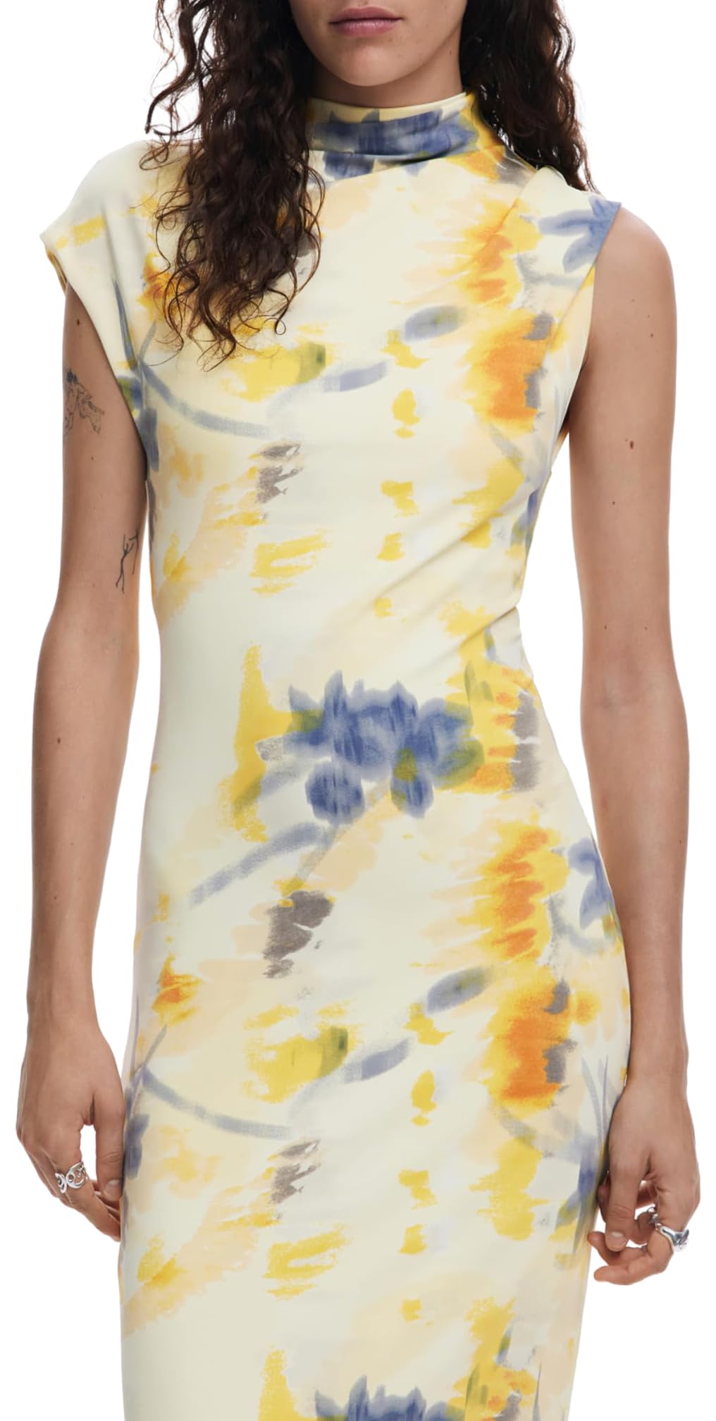 Desigual Womens Floral Tube Dress