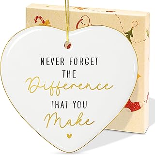 OASSIE Christmas Thank You Gifts for Women - Ceramic Christmas Ornaments...