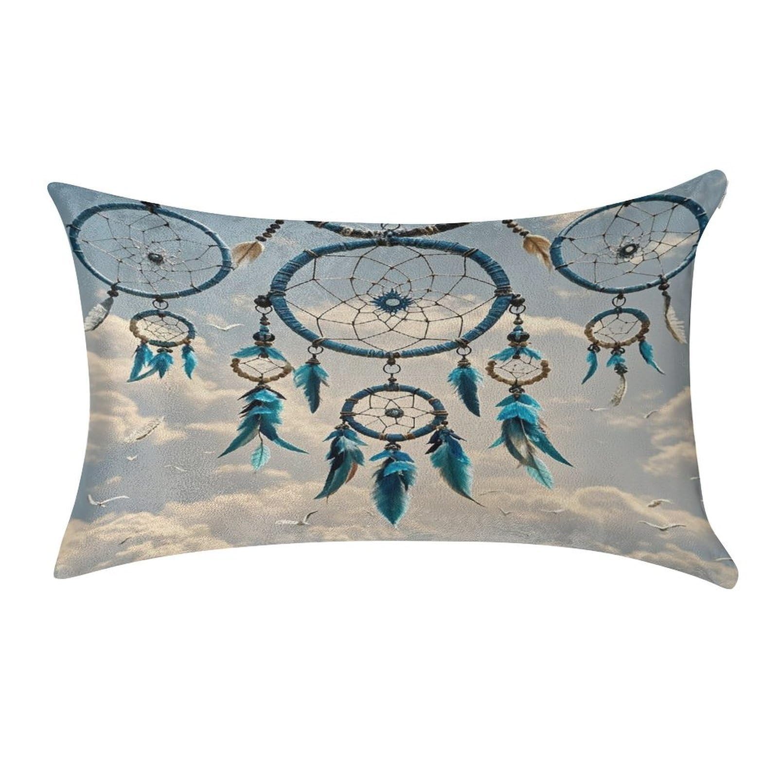 FekiLoot Native Dream Catcher Pillow Covers Luxury Velvet Oblong Pillowcases Rectangular Throw Pillows Case Decorative Velvet Cushion Covers Ultra Soft Lumbar Pillow Shells 12 X 20 in
