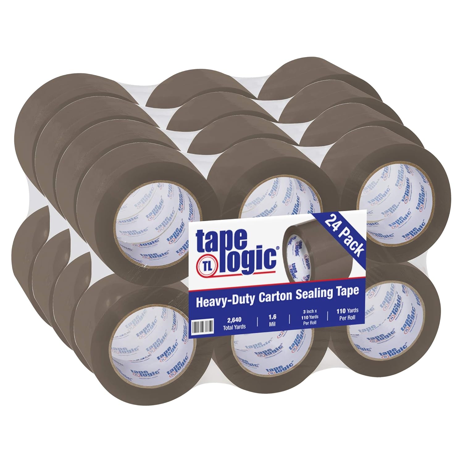 Aviditi Tape Logic 2 Inch x 55 Yard 1.6 Mil Tan, Heavy Duty Hot Melt Packing Tape, 6 Pack, Perfect for Packing, Shipping, Moving, Home and Office