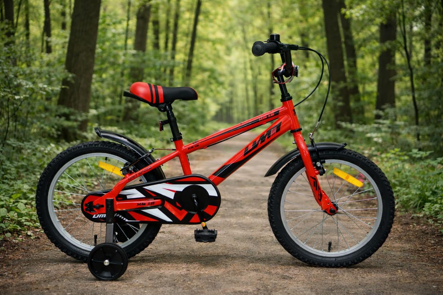 Bicicleta 18 Pulgadas niño | Bicicleta niño 6-9 años + Frenos V-Break + Estabilizadores + Cuadro Acero | Segura y Resistente