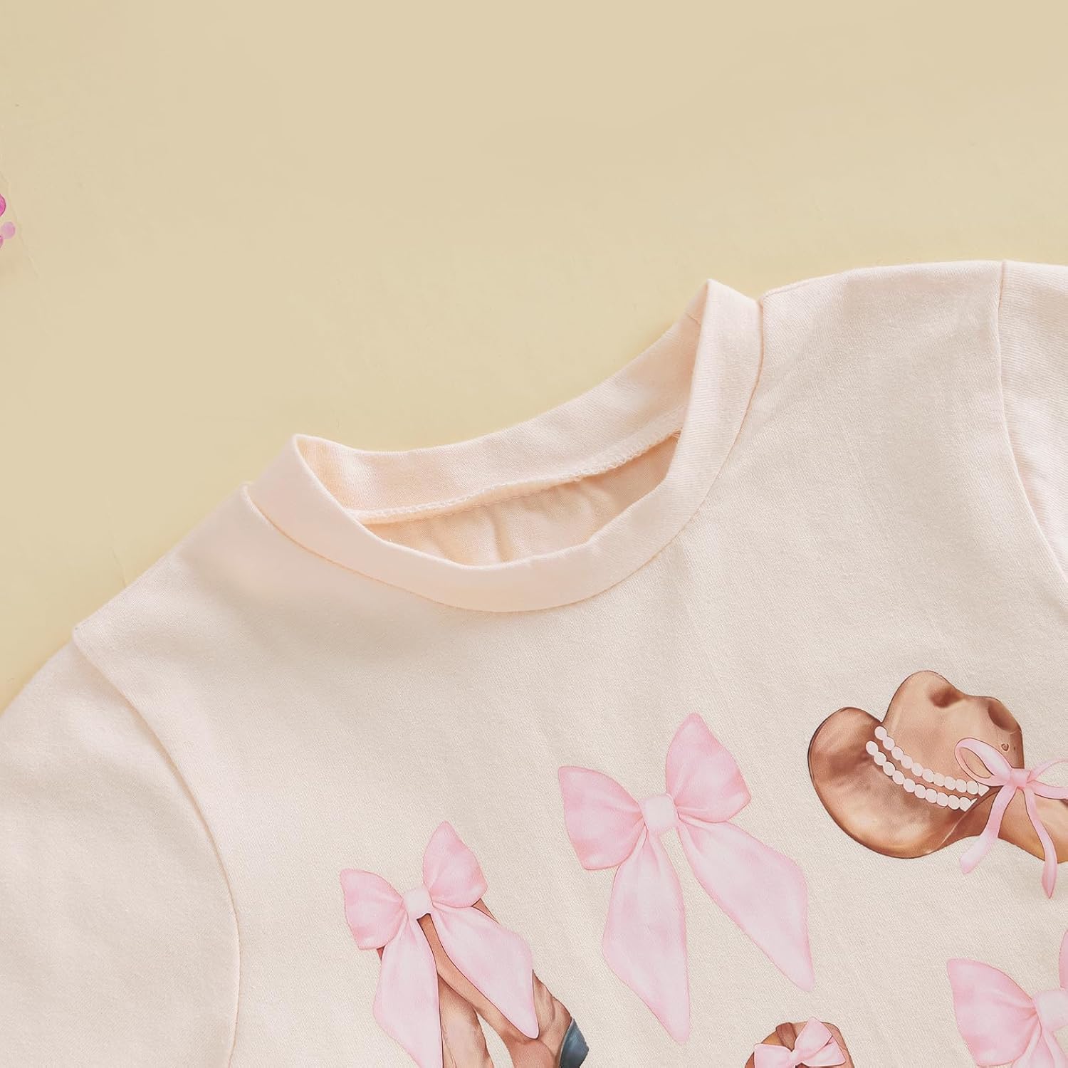 Chloefairy Western Toddler Baby Girl Summer Clothes Bow Boots Short Sleeve T-Shirt Tulle Tutu Skirt Set Kids Cowgirl Outfit - Image 4