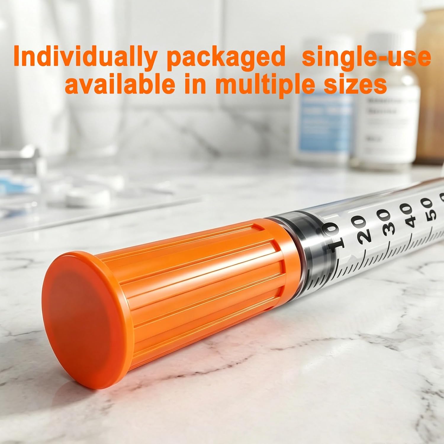 1ml 31G 8mm Syringes with Needle, Disposable Individually Packaged, for Laboratory use, Pack of 100